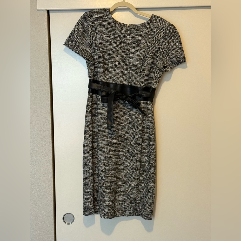 Calvin Klein black tweed dress